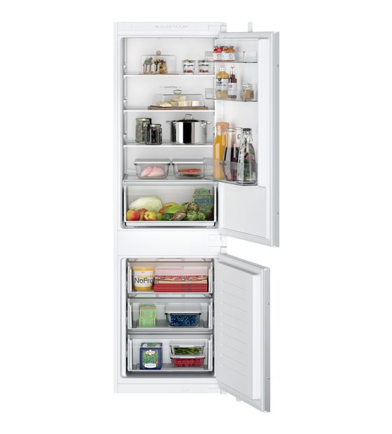 Siemens iQ100 KI86NNSE0 Schlepptür 184 l Kühlteil 76 l Gefrierteil 177,5 cm Einbau Kühl-/Gefrierkombination NoFrost f&uuml;r 1.021,00 Euro