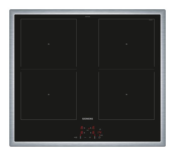 Siemens iQ500 EM645CQB6E herdgesteuert 60 cm Induktions Kochfeld/Herdplatte 4 Zone(n) f&uuml;r 550,00 Euro