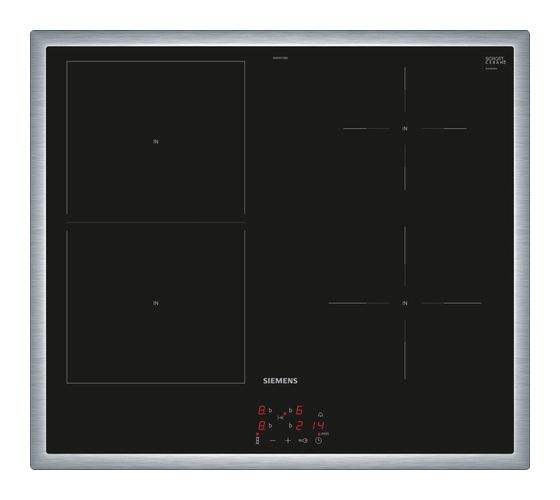 Siemens iQ500 EM645CSB6E herdgebundenes 60 cm Induktions Kochfeld/Herdplatte 4 Zone(n) f&uuml;r 555,00 Euro