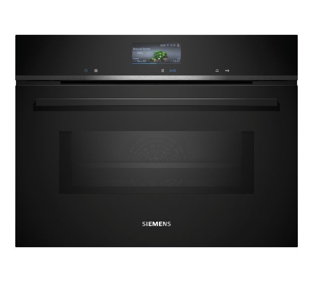 Siemens iQ700 CM776GKB1 Einbaubackofen kompakt AutoClean Mikrowelle (Schwarz/Edelstahl) f&uuml;r 1.199,00 Euro