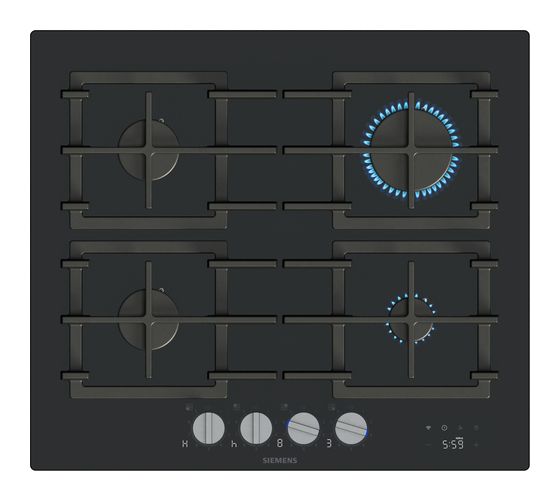 Siemens iQ700 ER6A6PH40 autarkes 59 cm Gaskochfeld Kochfeld/Herdplatte 4 Zone(n) f&uuml;r 604,00 Euro