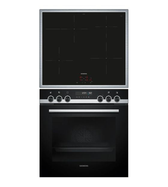 Siemens PQ521IB02 (HE578BBS4 + EI645CFB6E) Herdset groß AutoClean activeClean mit 60 cm Induktions Kochfeld f&uuml;r 1.107,00 Euro