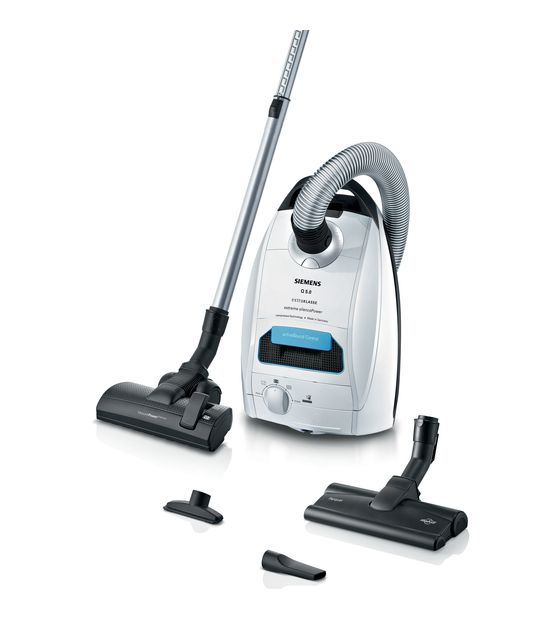 Siemens VSQ5X12M1 Q5.0 extreme silencePower Bodenstaubsauger mit Staubbeutel 850 W HEPA (Schwarz, Metallisch, Weiß) f&uuml;r 169,99 Euro