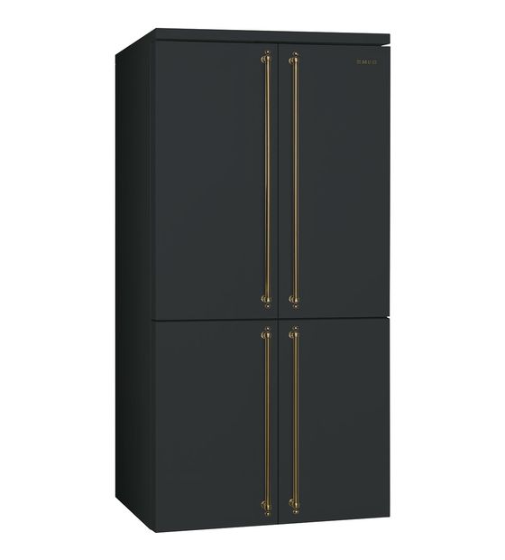 Smeg FQ60CAO5 Side-by-Side Kühl-/ Gefrierkombination French Door 385 l / 196 l 415 kWh NoFrost 1870 mm x 915 mm  (Anthrazit) f&uuml;r 4.649,00 Euro