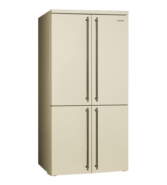 Smeg FQ60CPO5 Side-by-Side Kühl-/ Gefrierkombination French Door 385 l / 196 l 415 kWh NoFrost 1870 mm x 915 mm  (Cremefarben) f&uuml;r 4.649,00 Euro