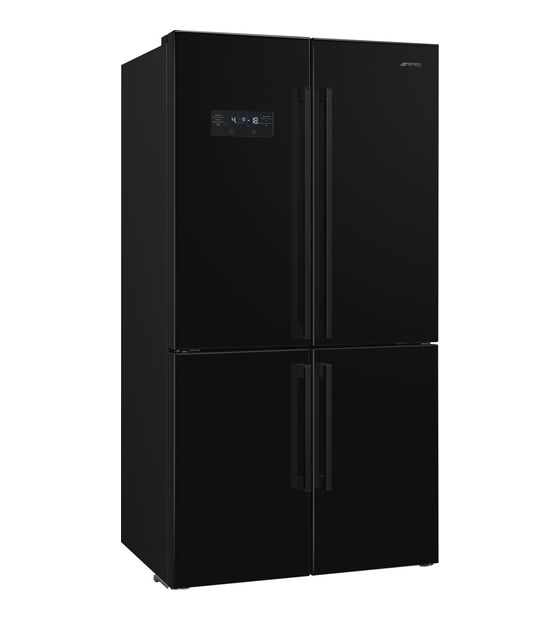 Smeg FQ60NDE Side-by-Side Kühl-/ Gefrierkombination French Door 376 l / 196 l 338 kWh NoFrost 1820 mm x 908 mm  (Schwarz) f&uuml;r 2.415,00 Euro