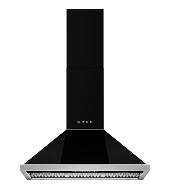 Smeg KCU94BL Abluft/Umluft Dunstabzugshaube/Esse Wand 896 mm (Edelstahl, Schwarz) f&uuml;r 1.679,00 Euro