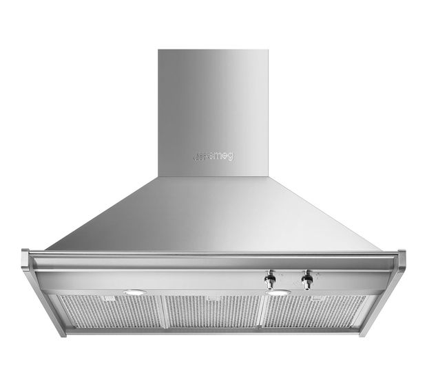 Smeg KD90HXE Abluft/Umluft Dunstabzugshaube/Esse Wand 90 cm (Edelstahl) f&uuml;r 986,00 Euro