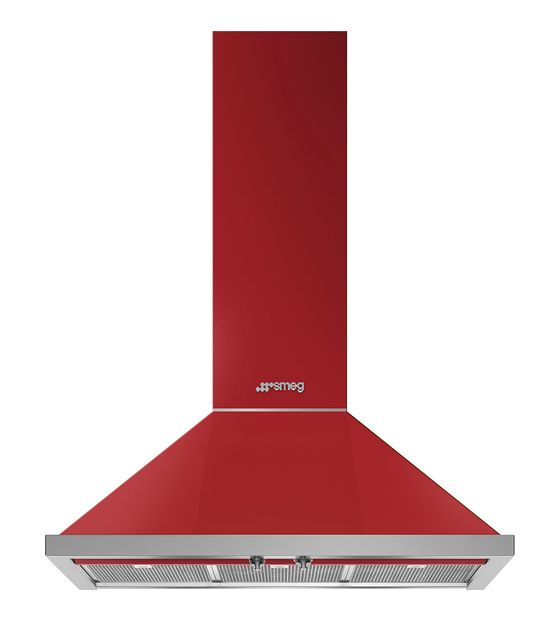 Smeg KPF9RD Abluft Dunstabzugshaube/Esse Wand 896 mm (Rot) f&uuml;r 1.158,00 Euro