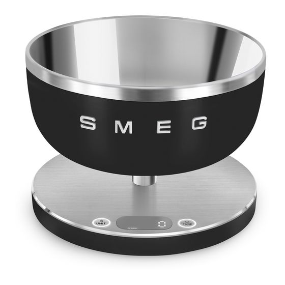 Smeg KSC01BLMWW Elektronische Küchenwaage bis 5 kg Genauigkeit 1 g  (Schwarz) f&uuml;r 124,99 Euro