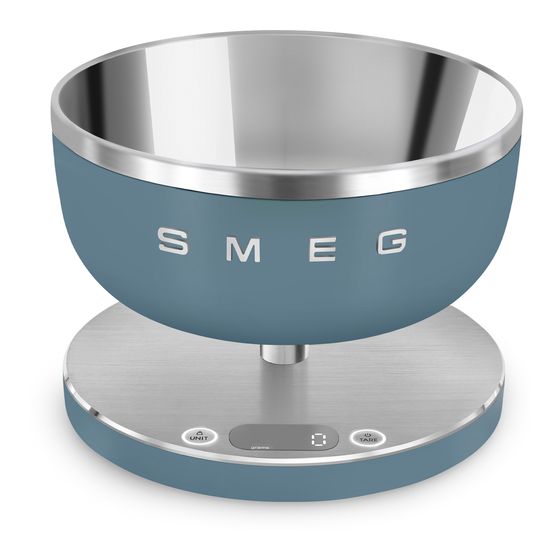 Smeg KSC01SBMWW Elektronische Küchenwaage bis 5 kg Genauigkeit 1 g  (Blau) f&uuml;r 124,99 Euro
