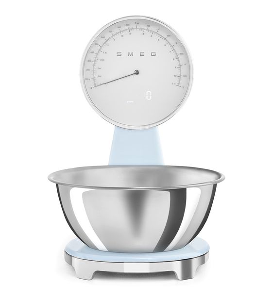Smeg KSF01PBWW Elektronische Küchenwaage bis 5 kg Genauigkeit 1 g  (Blau) f&uuml;r 158,99 Euro