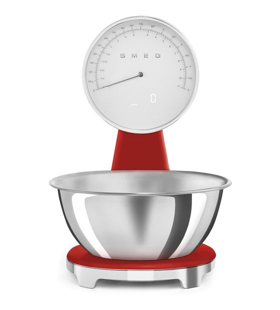 Smeg KSF01RDWW Elektronische Küchenwaage bis 5 kg Genauigkeit 1 g  (Rot) f&uuml;r 158,99 Euro