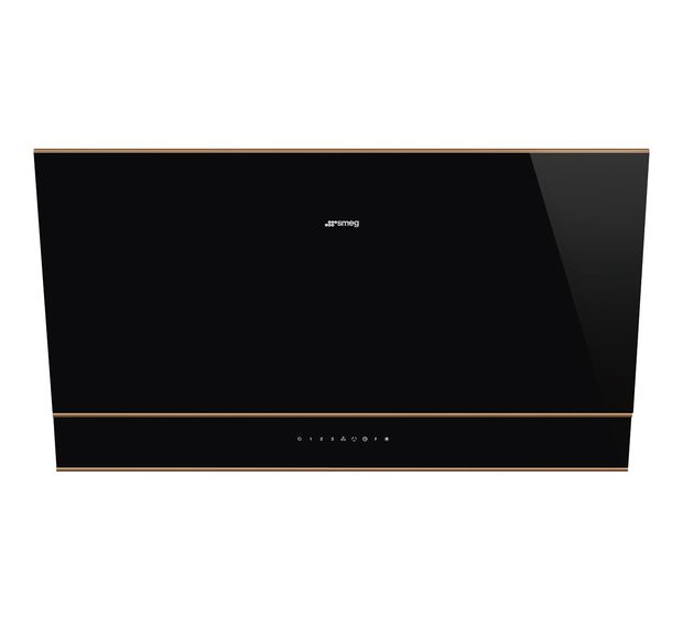 Smeg KV694R Abluft/Umluft Dunstabzugshaube/Esse Wand 90 cm (Schwarz) f&uuml;r 1.395,00 Euro