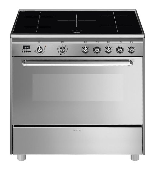 Smeg SCD90IMX9-1 Freistehender Herd Elektro 115 l 8 Beheizungsarten AutoClean mit Induktions Kochfeld f&uuml;r 2.689,00 Euro