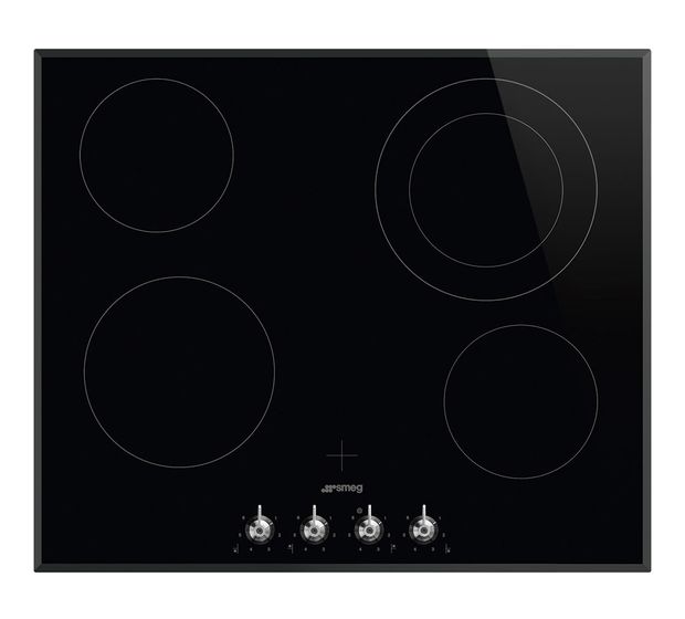 Smeg SE364ETBM autarkes 60 cm Glaskeramik Kochfeld/Herdplatte 4 Zone(n) f&uuml;r 648,00 Euro