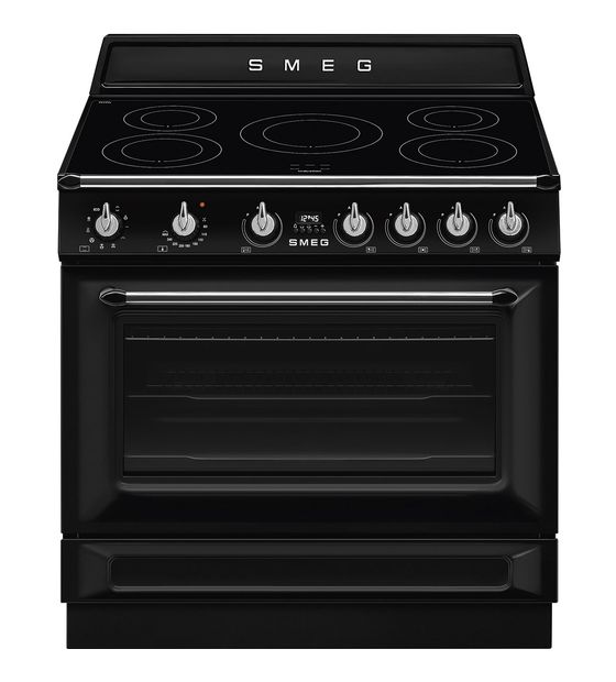 Smeg TR90IMBL Range Cooker (Kochherd) Elektro 115 l Zweikreis-Grill mit variabler Rate 9 Beheizungsarten AutoClean mit Induktions Kochfeld f&uuml;r 3.443,00 Euro
