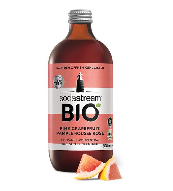 SodaStream 1024803490 BIO Sirup Pink Grapefruit 0,5l 500 ml f&uuml;r 5,99 Euro
