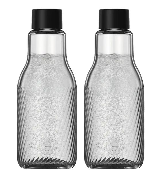 SodaStream Crystal Riffled 0,95 L (2er-Pack) Glas (Schwarz, Transparent) f&uuml;r 27,99 Euro
