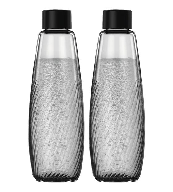 SodaStream Duo Riffled 1,0 L (2er-Pack) Glas (Schwarz, Transparent) f&uuml;r 27,99 Euro