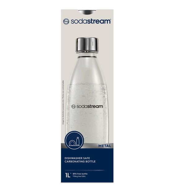 SodaStream Fuse Metal Karbonisiererflasche 1000 ml f&uuml;r 16,49 Euro