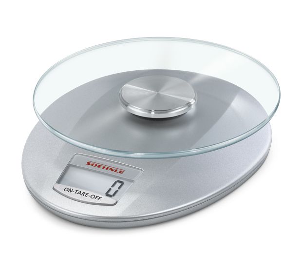 Soehnle 65856 Roma Elektronische Küchenwaage bis 5 kg Genauigkeit 1 g  (Silber) f&uuml;r 19,99 Euro