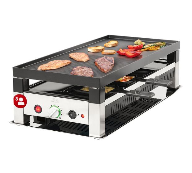 Solis 791  Raclette Tischgrill 4-in-1 2 Zone(n) 1400 W mit 280 x 570 mm Fläche  (Schwarz) f&uuml;r 200,99 Euro