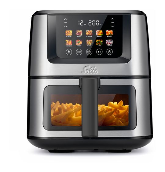 Solis Air Fry & Dry XL Heißluftfritteuse 7,5 l 1870 W  (Schwarz, Silber) f&uuml;r 153,99 Euro