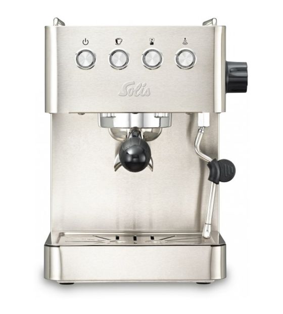 Solis Barista Gran Gusto Siebträger Kaffeemaschine 15 bar 1450 W  (Schwarz, Edelstahl) f&uuml;r 399,90 Euro