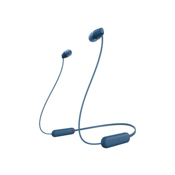 Sony WI-C100 In-Ear Bluetooth Kopfhörer kabellos 25 h Laufzeit IPX4  (Blau) f&uuml;r 28,49 Euro
