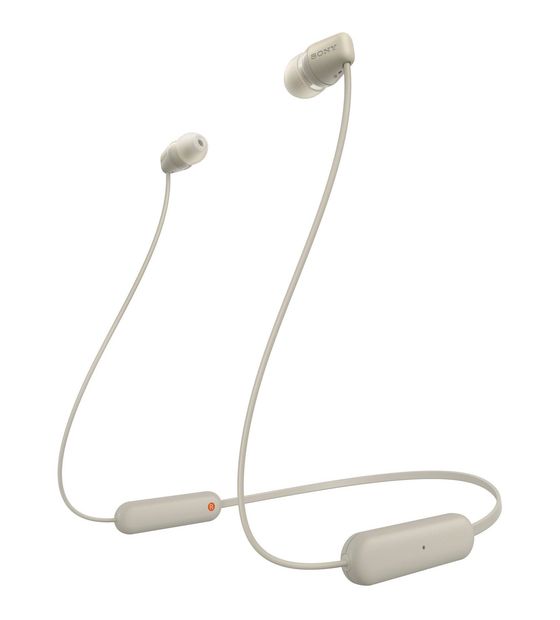 Sony WI-C100 In-Ear Bluetooth Kopfhörer kabellos 25 h Laufzeit IPX4  (Beige) f&uuml;r 28,49 Euro