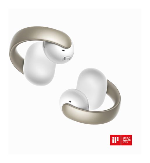 Soundcore Aeroclip Ohraufliegender Bluetooth Kopfhörer Kabellos TWS 8 h Laufzeit  (Champagner, Weiß) f&uuml;r 99,99 Euro