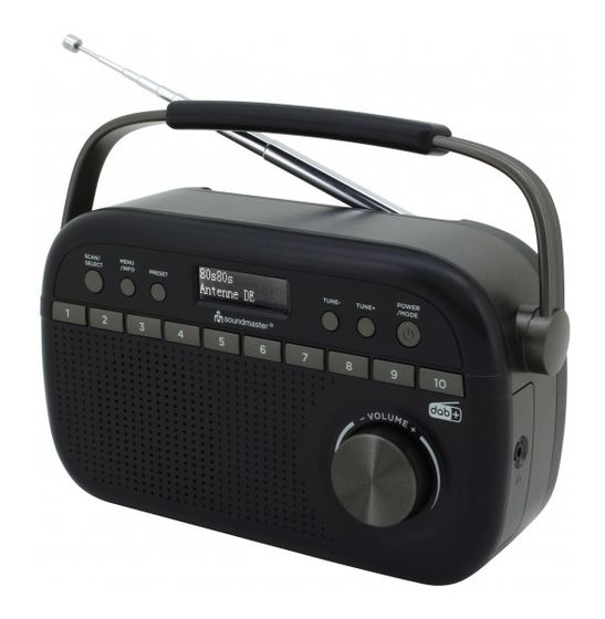 Soundmaster DAB280SW DAB+/UKW Tragbares Radio  (Schwarz) f&uuml;r 54,90 Euro