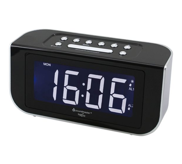 Soundmaster FUR4005 FM, PLL Radio Uhr  (Schwarz, Silber) f&uuml;r 35,49 Euro