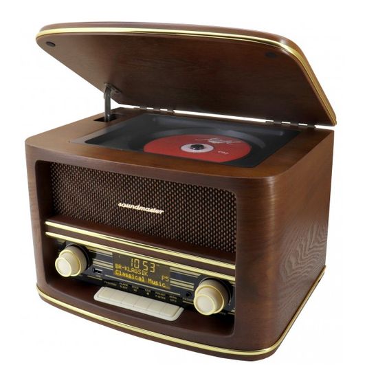 Soundmaster NR961 Bluetooth DAB+, FM Radio Tragbar  (Holz) f&uuml;r 159,00 Euro