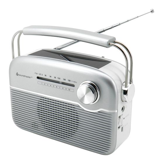Soundmaster TR480SI FM Radio Tragbar  (Silber) f&uuml;r 40,99 Euro