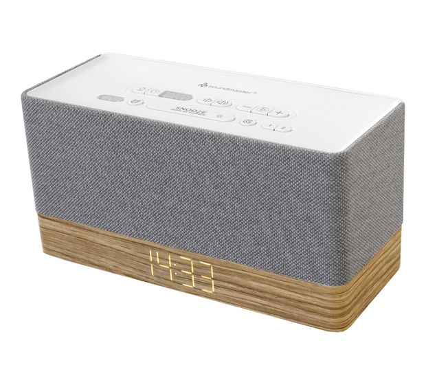 Soundmaster UR630WE Bluetooth FM, PLL, UKW Radio Uhr  (Grau, Weiß) f&uuml;r 42,99 Euro