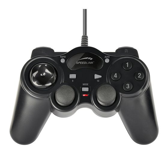 SPEEDLINK SL-6515-BK Thunderstrike Analog / Digital Gamepad für PC  (Schwarz) f&uuml;r 14,99 Euro