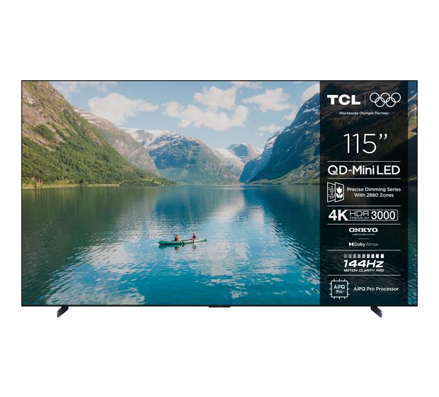 TCL 115C7K MiniLed 2,92 m (115") Fernseher 4K Ultra HD VESA 1000 x 600,1000 x 800 mm f&uuml;r 8.447,00 Euro