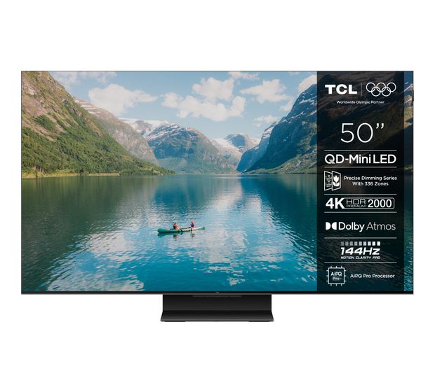 TCL 50MQLED85K MiniLed 127 cm (50 Zoll) Fernseher 4K Ultra HD VESA 300 x 300 mm f&uuml;r 718,00 Euro