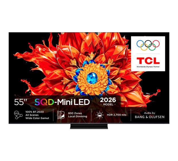 TCL 55MSQLED85L SQD-Mini LED 139,7 cm (55 Zoll) Fernseher 4K Ultra HD VESA 300 x 300 mm f&uuml;r 1.099,00 Euro