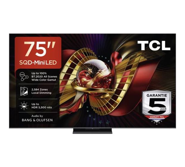 TCL 75C89L SQD-Mini LED 190,5 cm (75 Zoll) Fernseher 4K Ultra HD f&uuml;r 2.499,00 Euro