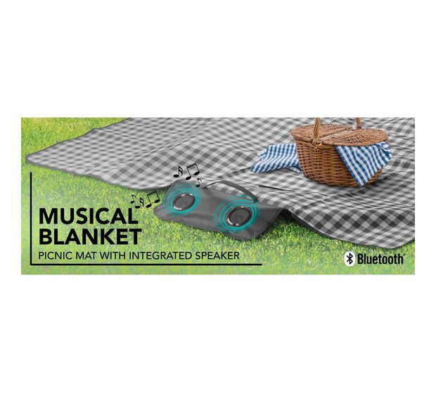 Cellular Line Music Picknick Decke 6 W Bluetooth Lautsprecher Laufzeit bis 2 h  (Schwarz) f&uuml;r 34,99 Euro