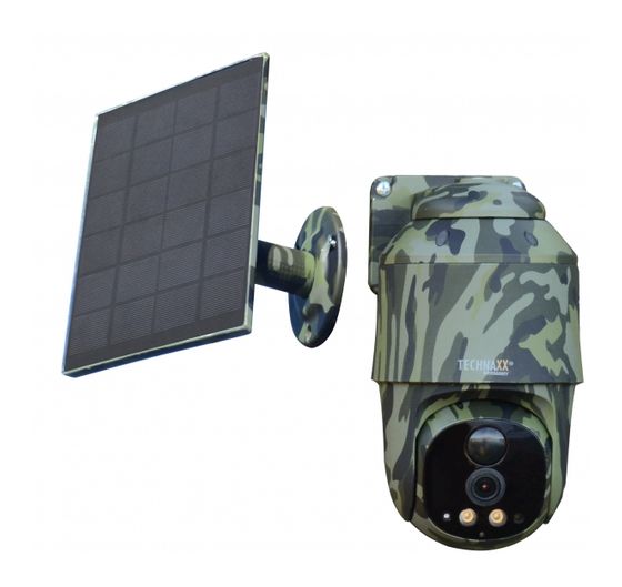 Technaxx TX-290 4G PT Dome mit Solarpanel 2560 x 1440 Pixel IP-Sicherheitskamera IP65 Außen Nachtsicht  (Schwarz, Grün) f&uuml;r 154,99 Euro