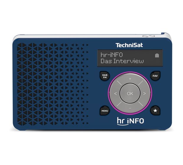 TechniSat DigitRadio 1 hr iNFO DAB, DAB+, UKW Radio Tragbar  (Blau, Silber) f&uuml;r 53,49 Euro