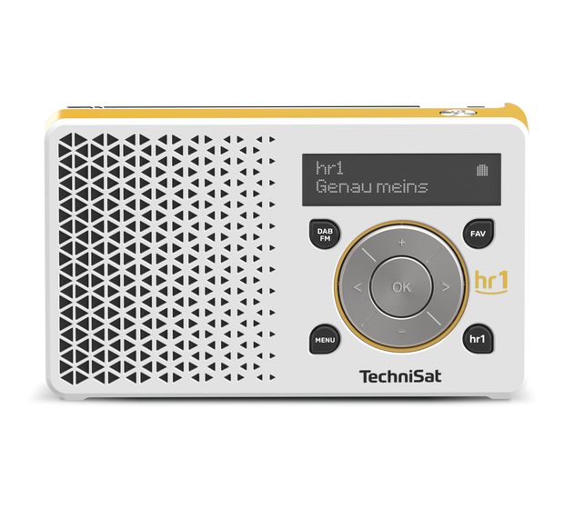 TechniSat Digitradio 1 hr1 Edition DAB, DAB+, UKW Radio Tragbar  (Weiß, Gelb) f&uuml;r 58,99 Euro