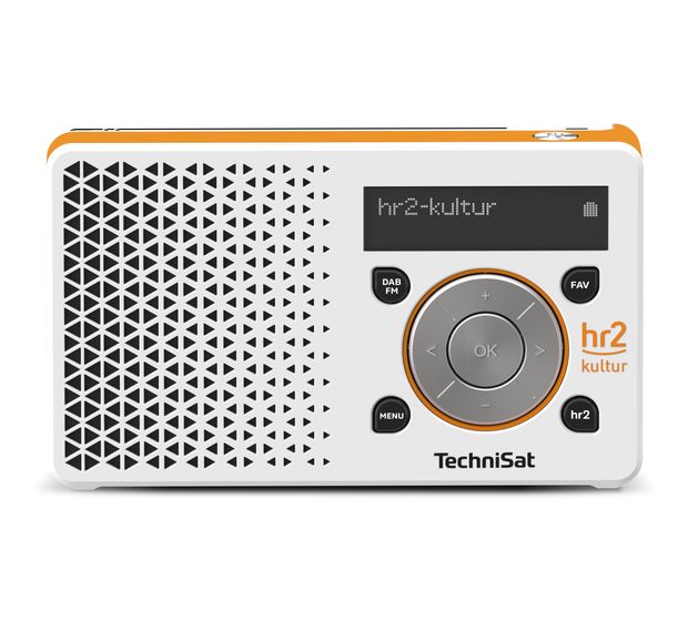 TechniSat Digitradio 1 hr2 Edition DAB, DAB+, UKW Radio Tragbar  (Orange, Weiß) f&uuml;r 43,99 Euro