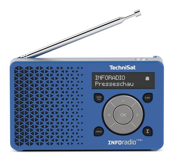 TechniSat DigitRadio 1 Inforadio DAB, DAB+, UKW Radio Tragbar  (Blau) f&uuml;r 67,49 Euro