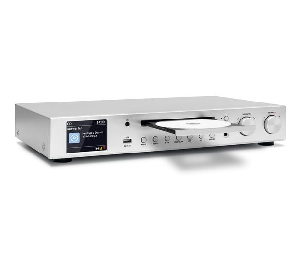 TechniSat DigitRadio 143 CD (V3) Home-Audio-Minisystem DAB+, FM Bluetooth  (Silber) f&uuml;r 212,99 Euro