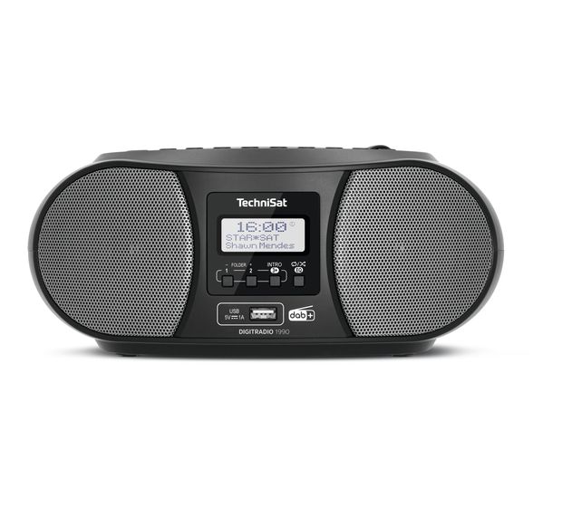 TechniSat DigitRadio 1990 Bluetooth DAB+, FM Radio Tragbar  (Schwarz, Grau) f&uuml;r 79,99 Euro